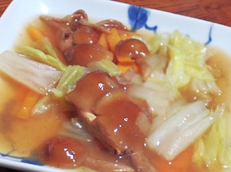 体もぽかぽか、なめこと白菜の餡かけ
