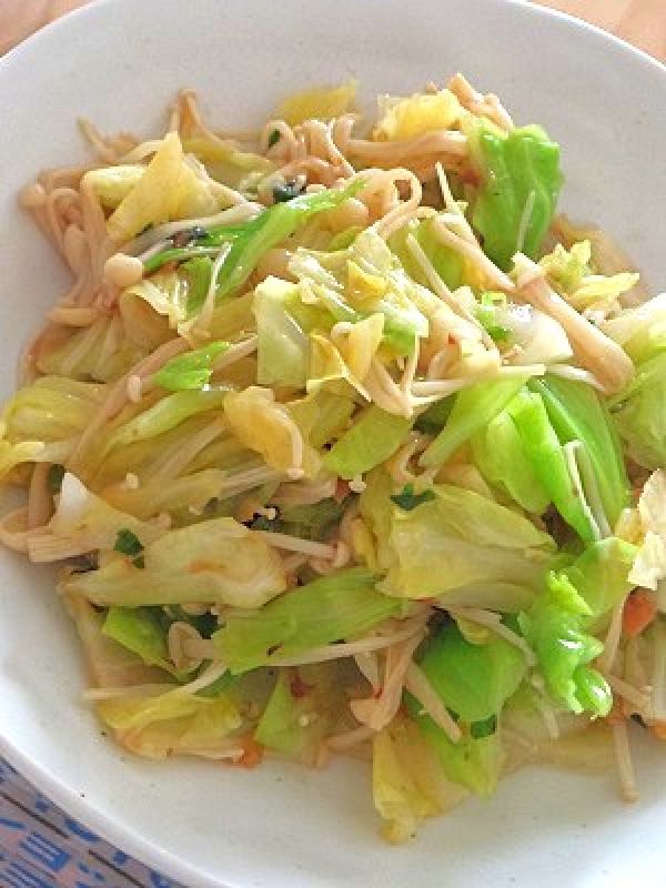 えのきと春キャベツの梅土佐和え