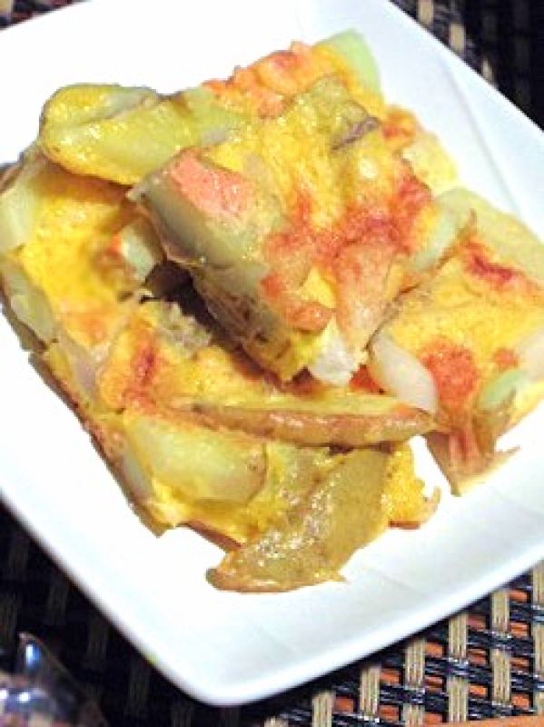 エリンギと新じゃがのメンタちぢみ