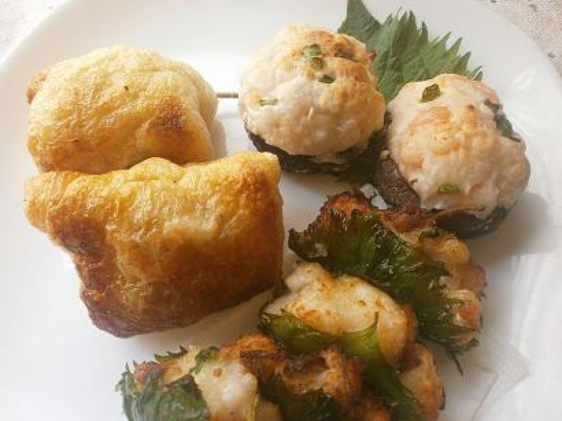 きのこと海老の三種盛り