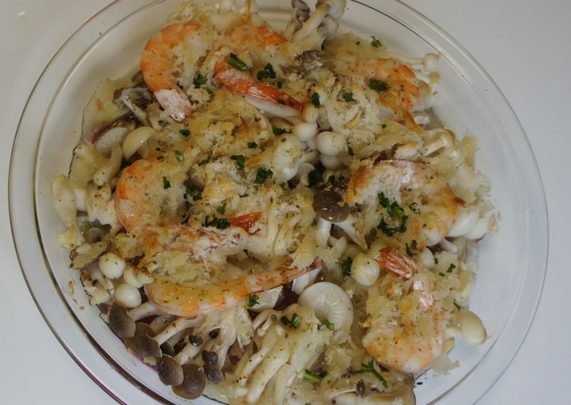 ブナピーとブナシメジの香草パン粉焼き