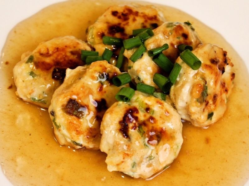 昆布茶あんのエリンギつくね