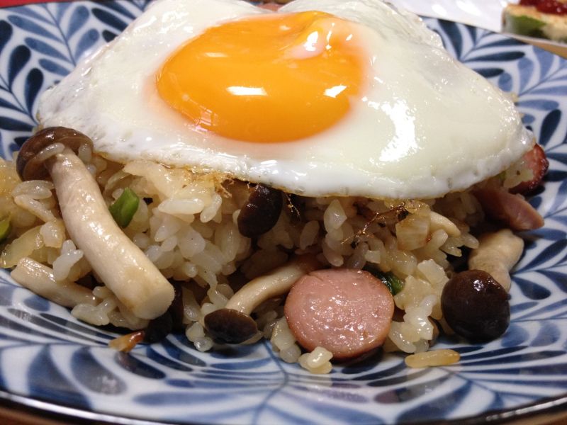 和風チャーハン☆目玉焼きのせ