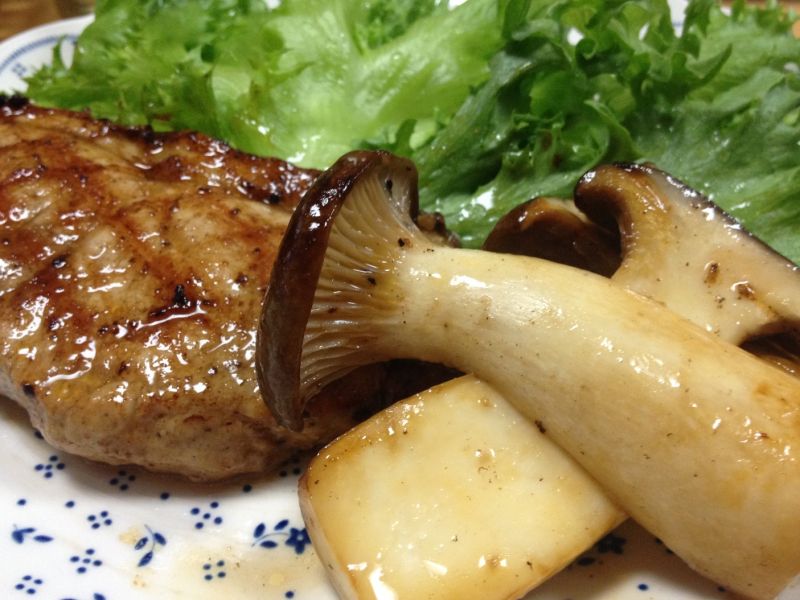 トンテキ☆エリンギソテーでヘルシーに♪