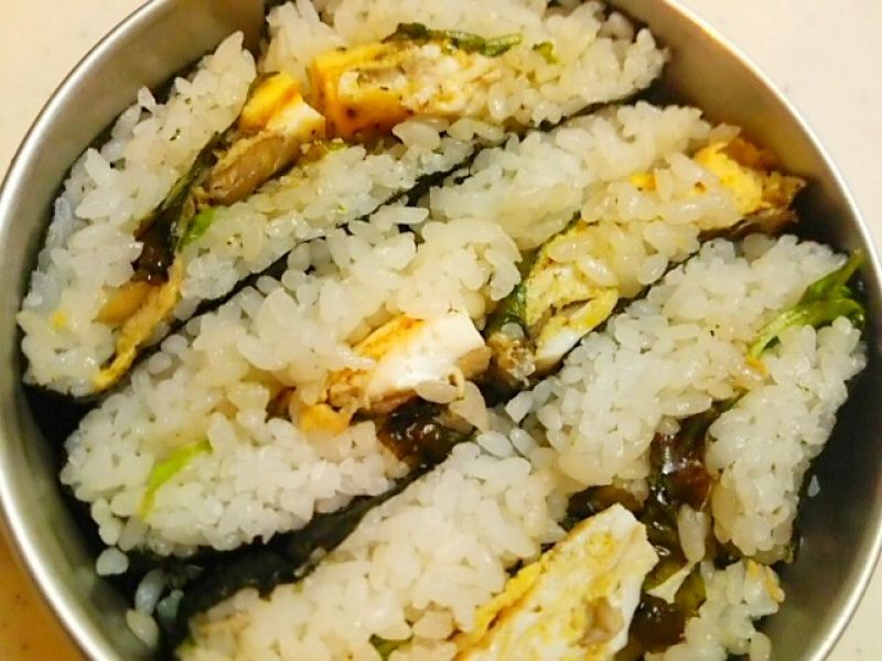 マイタケオムレツで今話題の”おにぎらず”