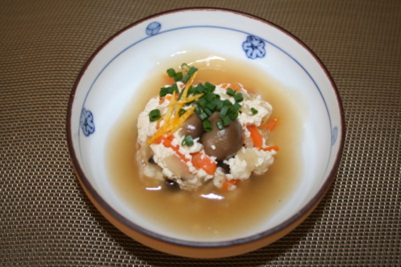 しめじと豆腐のあんかけ柚子風味