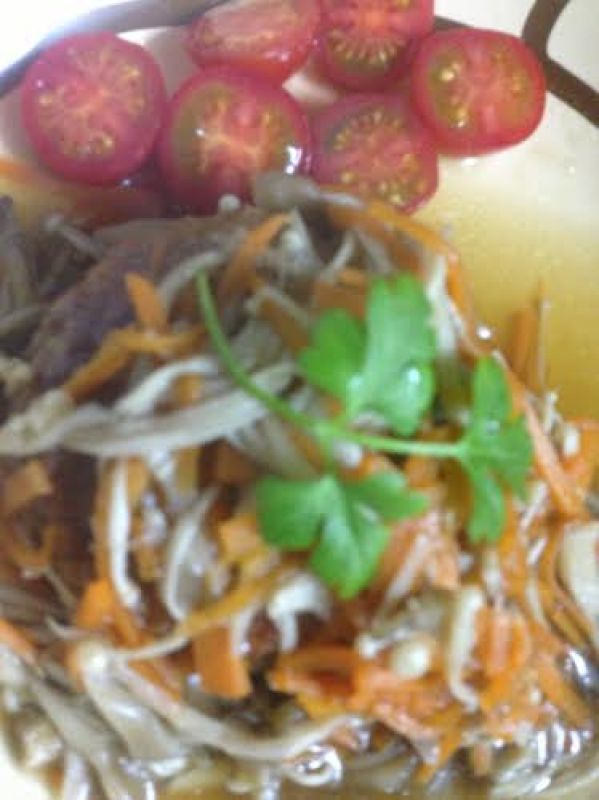 きのこあんかけハンバーグ