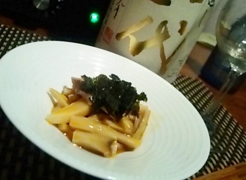 話題の冷凍卵で、エリンギ黄身醤油和え