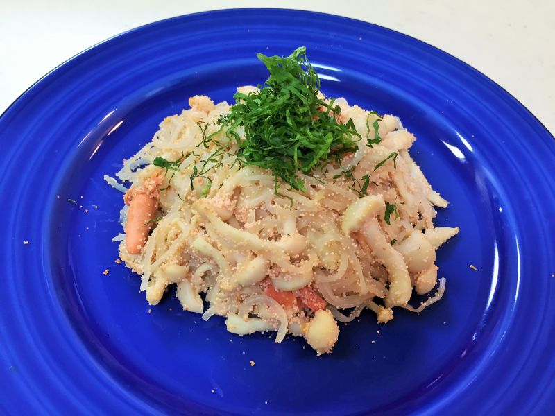 ブナピーとしらたきのたらこ和え♪