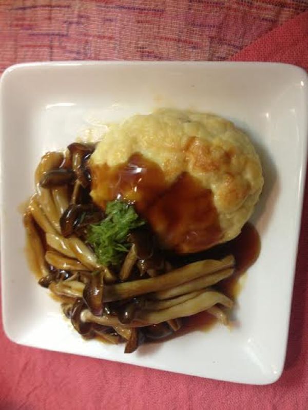 焼きしめじの餡かけ