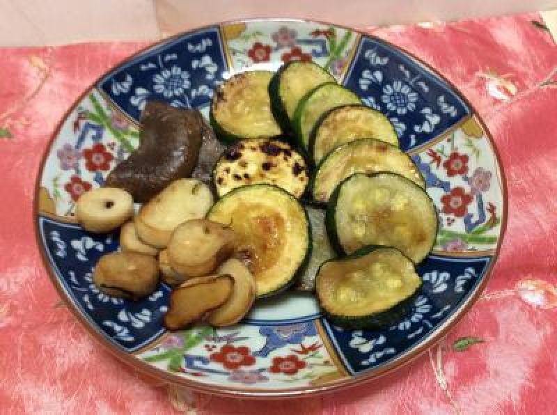 エリンギとズッキーニの塩焼き