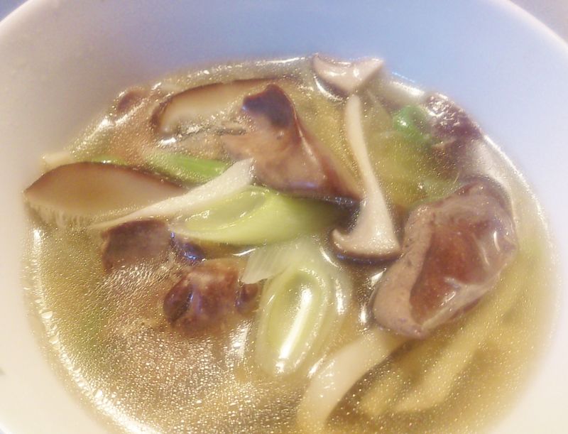 鶏レバーときのこのぽかぽか生姜スープ