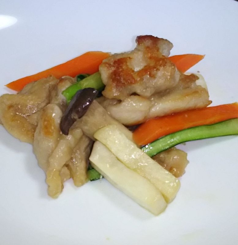 エリンギと残り野菜の甘酢風