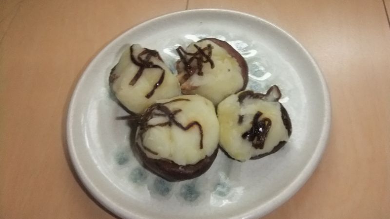 しいたけのじゃが芋詰め