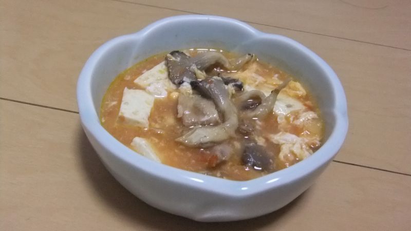 トムヤムクン風味のかき卵スープ