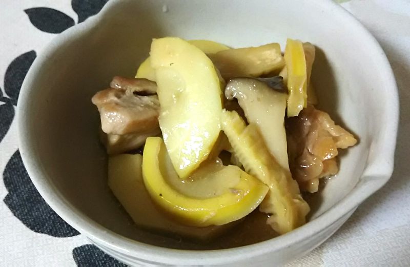 エリンギとタケノコの煮物