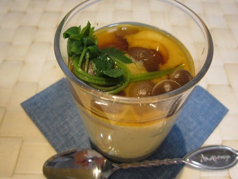 きのこの冷たい茶碗蒸し