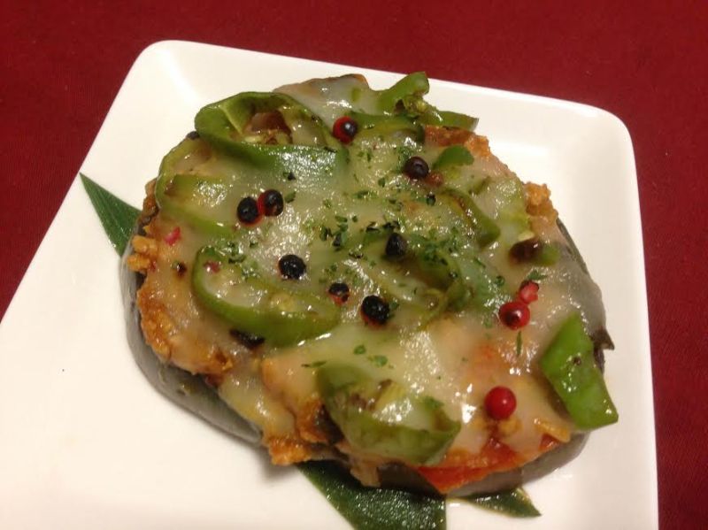 賀茂なすのチーズ焼き・ミニピッツア仕立て