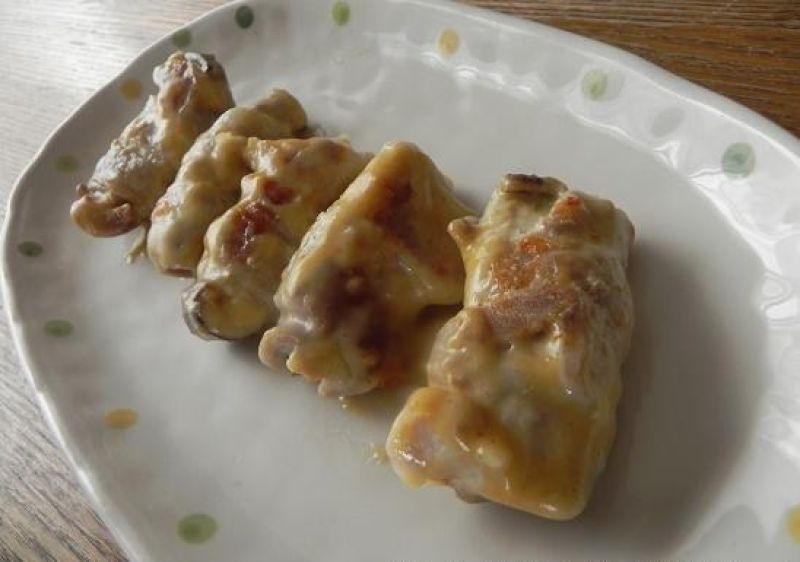 簡単★肉巻き椎茸のめんつゆカレーソテー