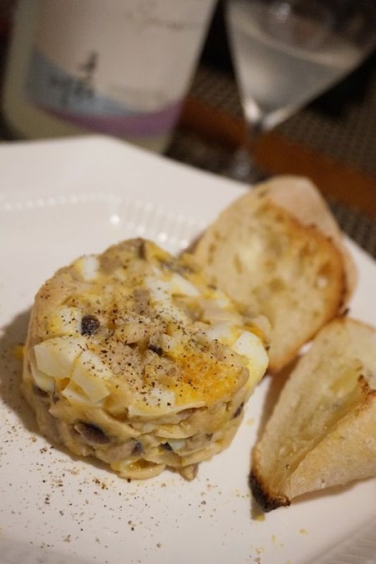 ワインにあわせて、エリンギとしめじのタルタル