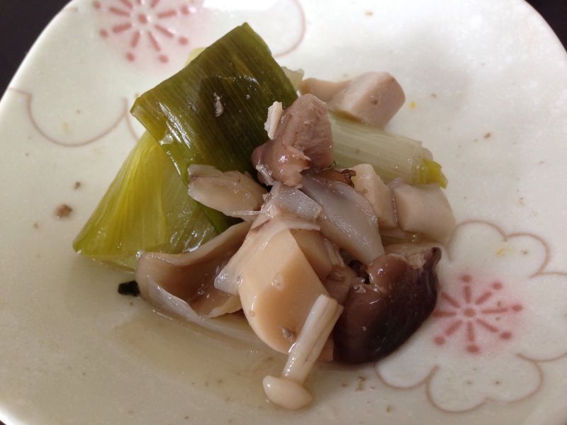 きのこと長ネギの煮物