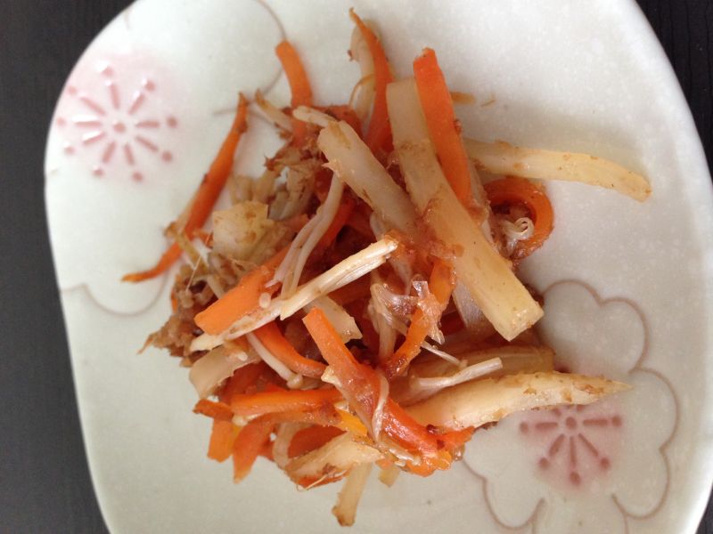 大根の皮とえのきのおかかきんぴら