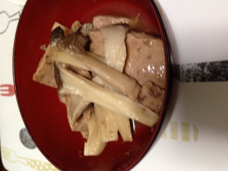 エリンギとマグロの煮物