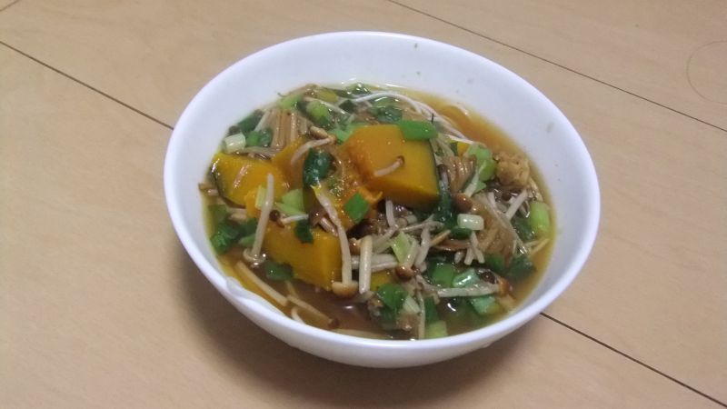 きのこほうとう風にゅうめん