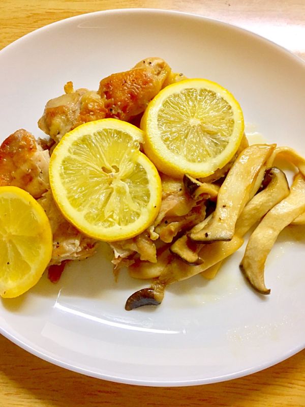 鶏モモ肉とエリンギの爽やかバターレモン