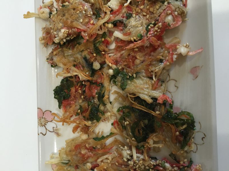 もちもち食感！えのきの香りかき揚げ