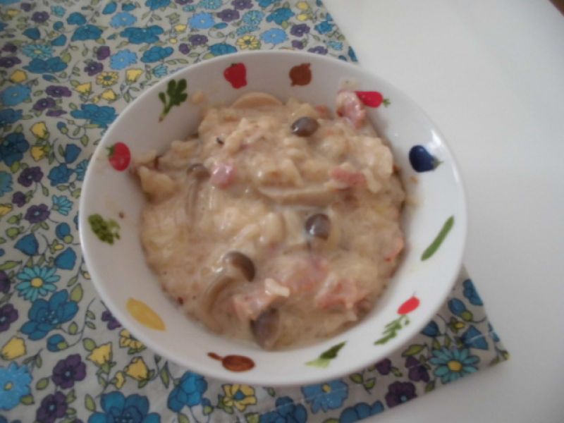 きのこのミルクリゾット