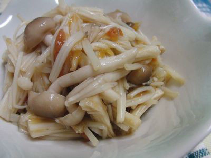 シメジとエノキで梅なめたけ