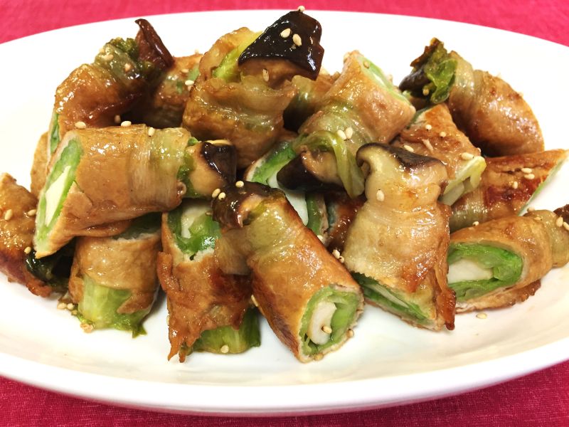 エリンギのキャベツと豚ロースのダブルロール♪