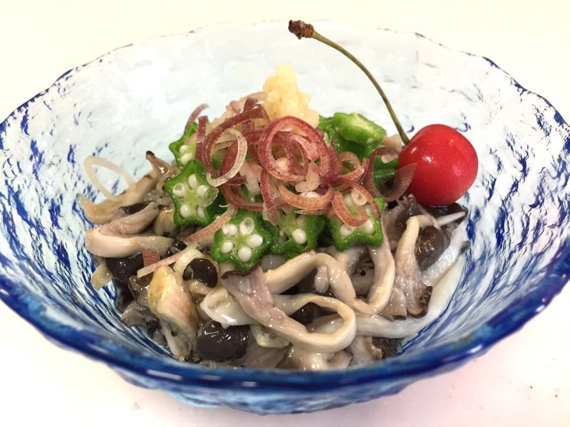 霜降りひらたけの素麺♪