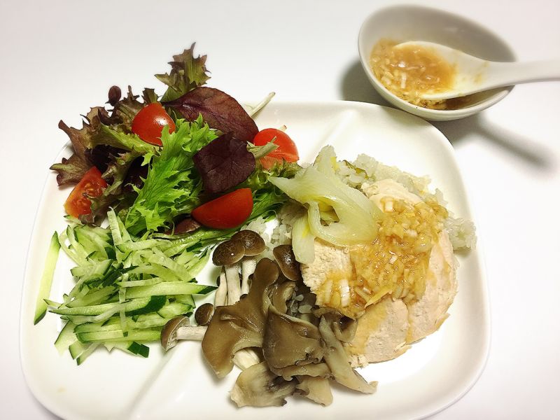 きのこでカオマンガイ☆