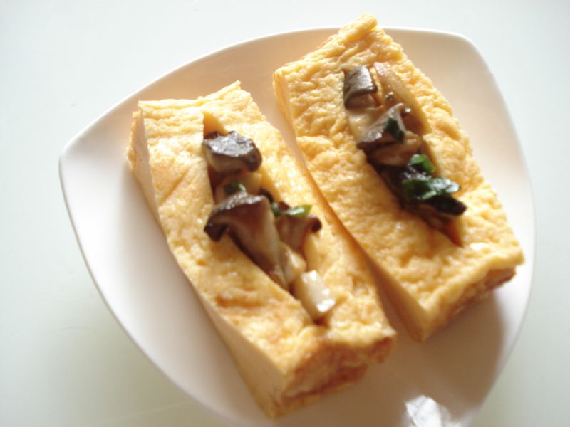  エリンギの卵巻き