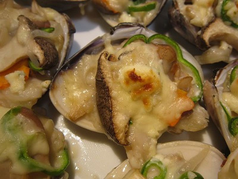 エリンギとはまぐりのグラタン