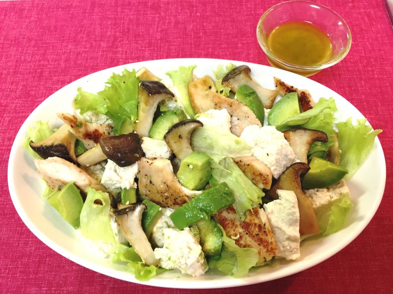 エリンギの健康サラダとレモンソース♪