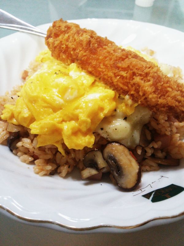 マッシュルームが主役のオムライス