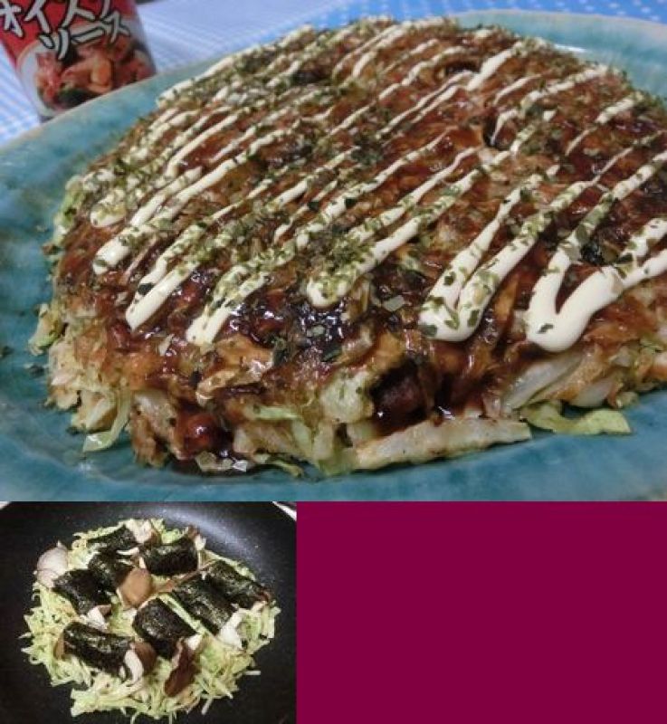 舞茸と豆腐で牡蠣もどき☆　牡蠣のはいってないカキオコ