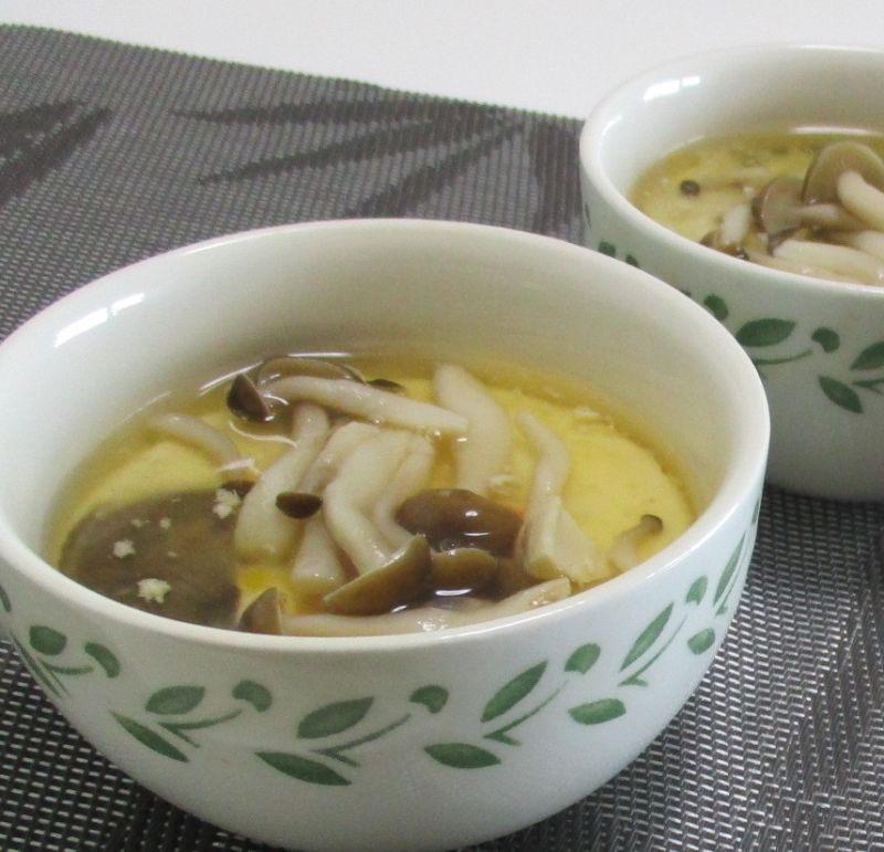 Wきのこでミルク豆腐あんかけ