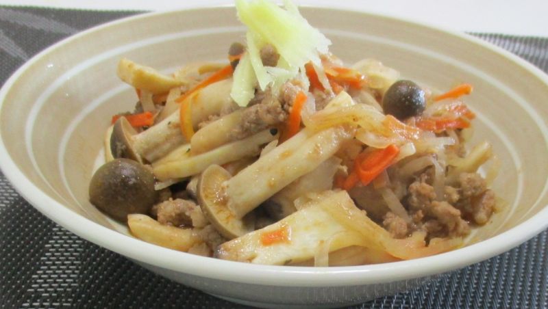 きのこ野菜の焼きそば風