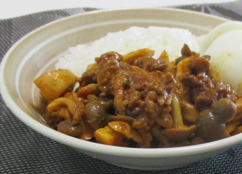 お手軽きのこdeキーマカレー