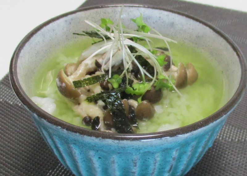 塩麹ブナシメジのお茶漬け