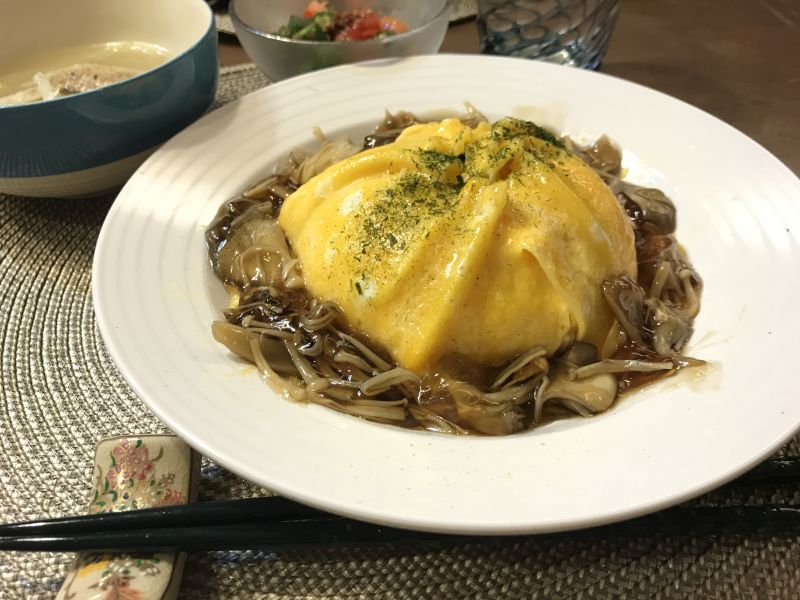 きのこあんかけオムライス