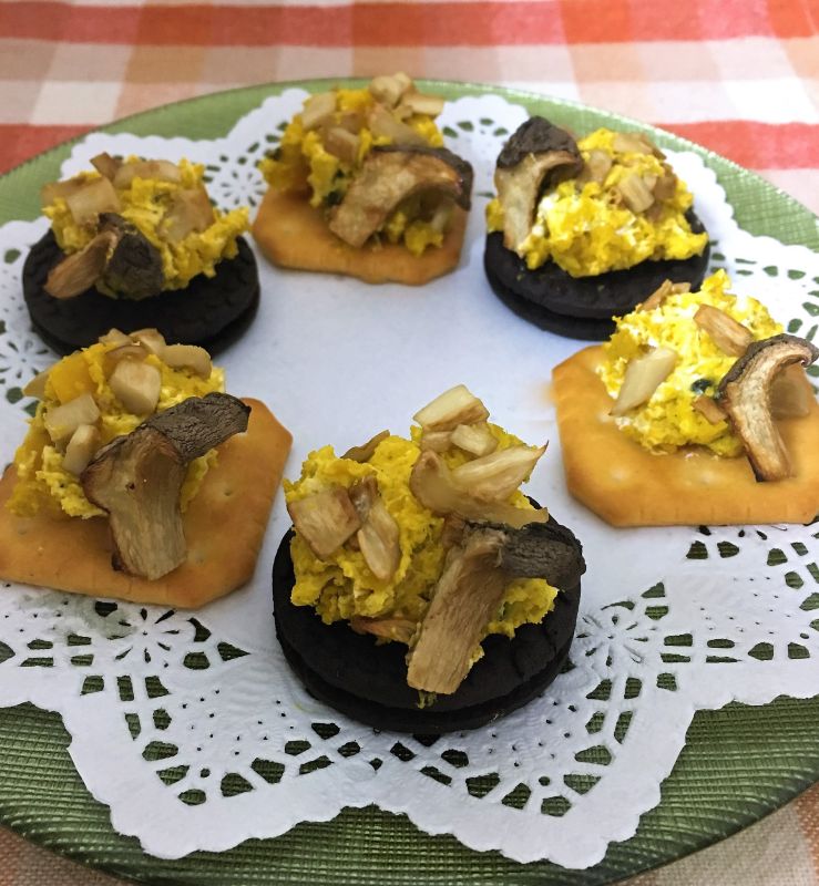 エリンギフレークとかぼちゃのデザートカナッペ＊