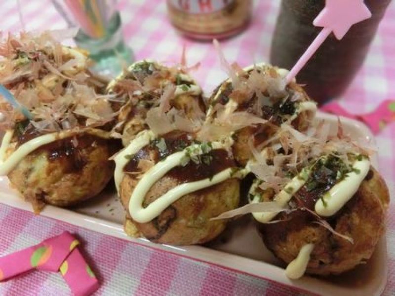 小麦粉たこ不使用♪　エリンギでお好みたこ焼き風