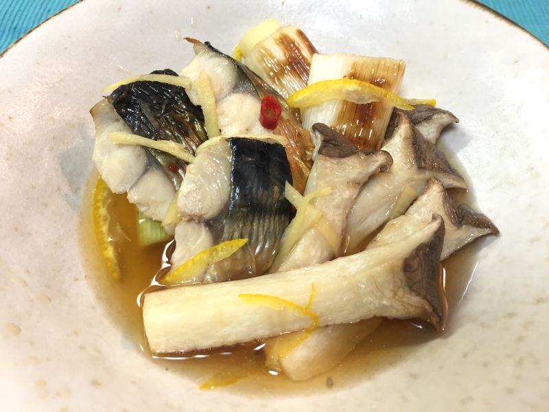 柚子香る！焼きエリンギとサバの南蛮漬け♪