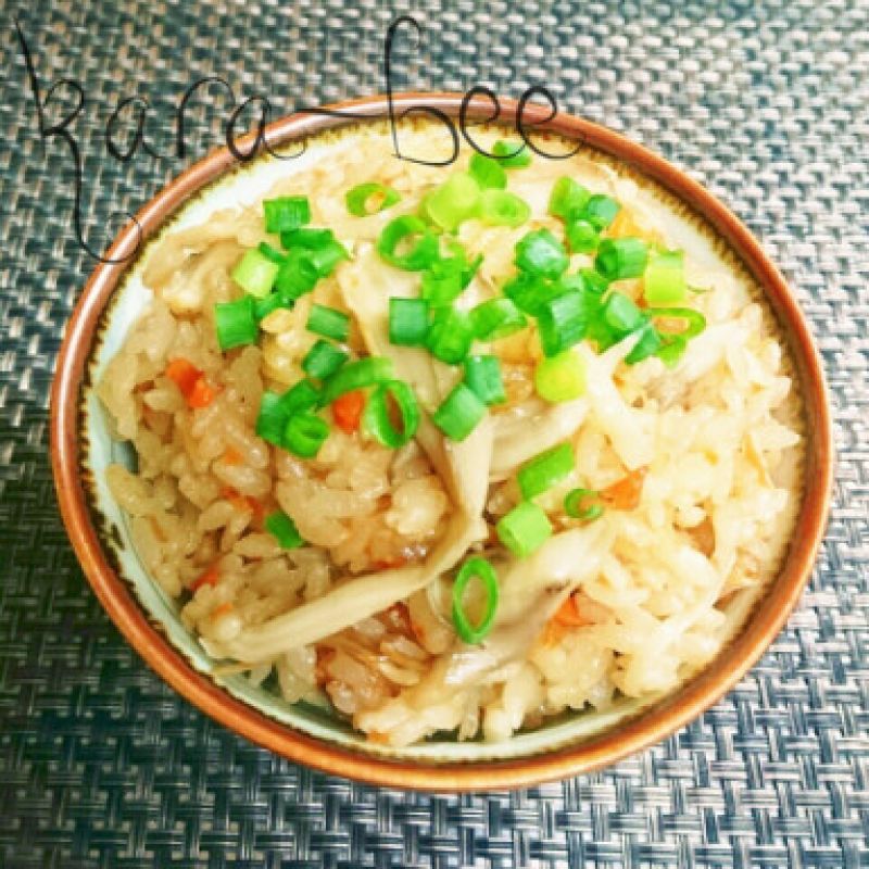 捨てずに美味しく節約＊マイタケと大根の皮とツナの炊き込みご飯