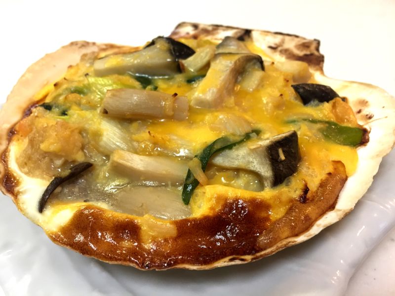 ホタテ入りエリンギのみそかやき♪